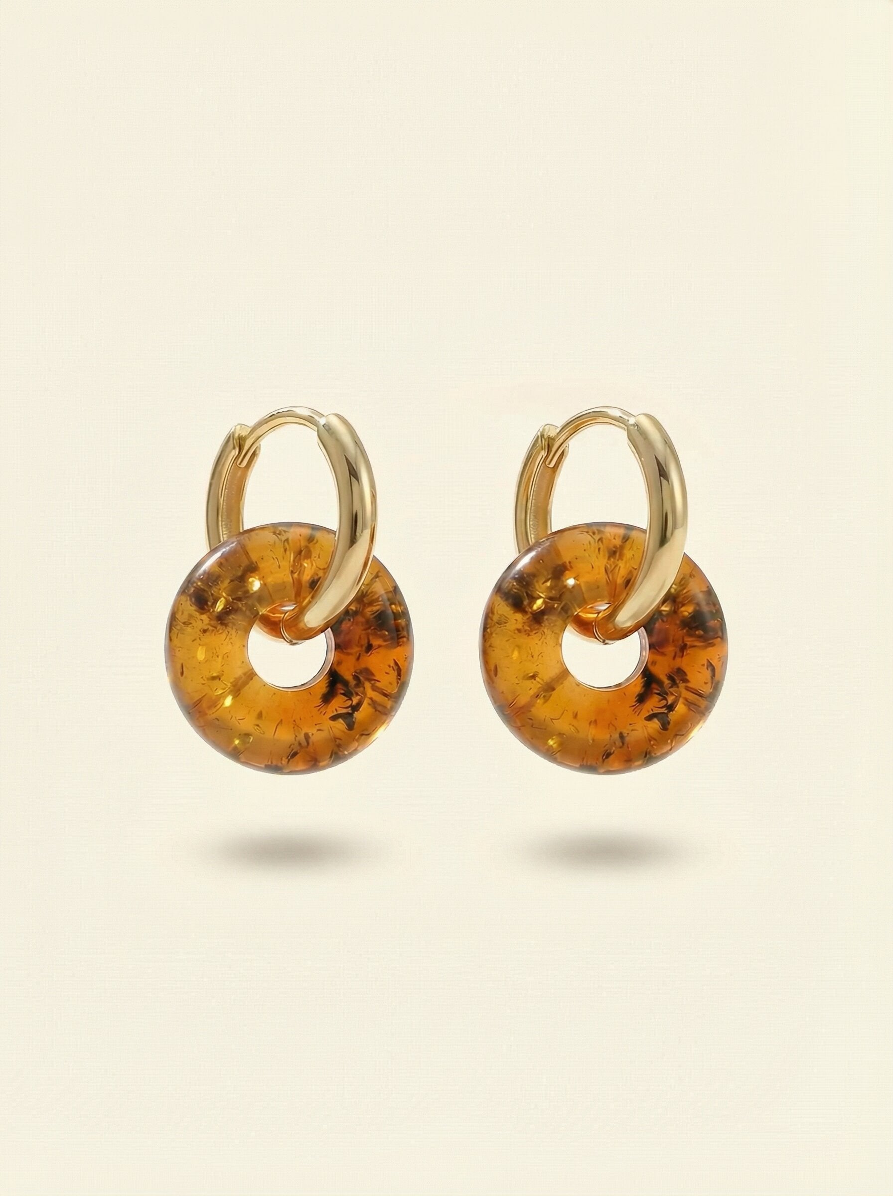 Nida Amber Hoops