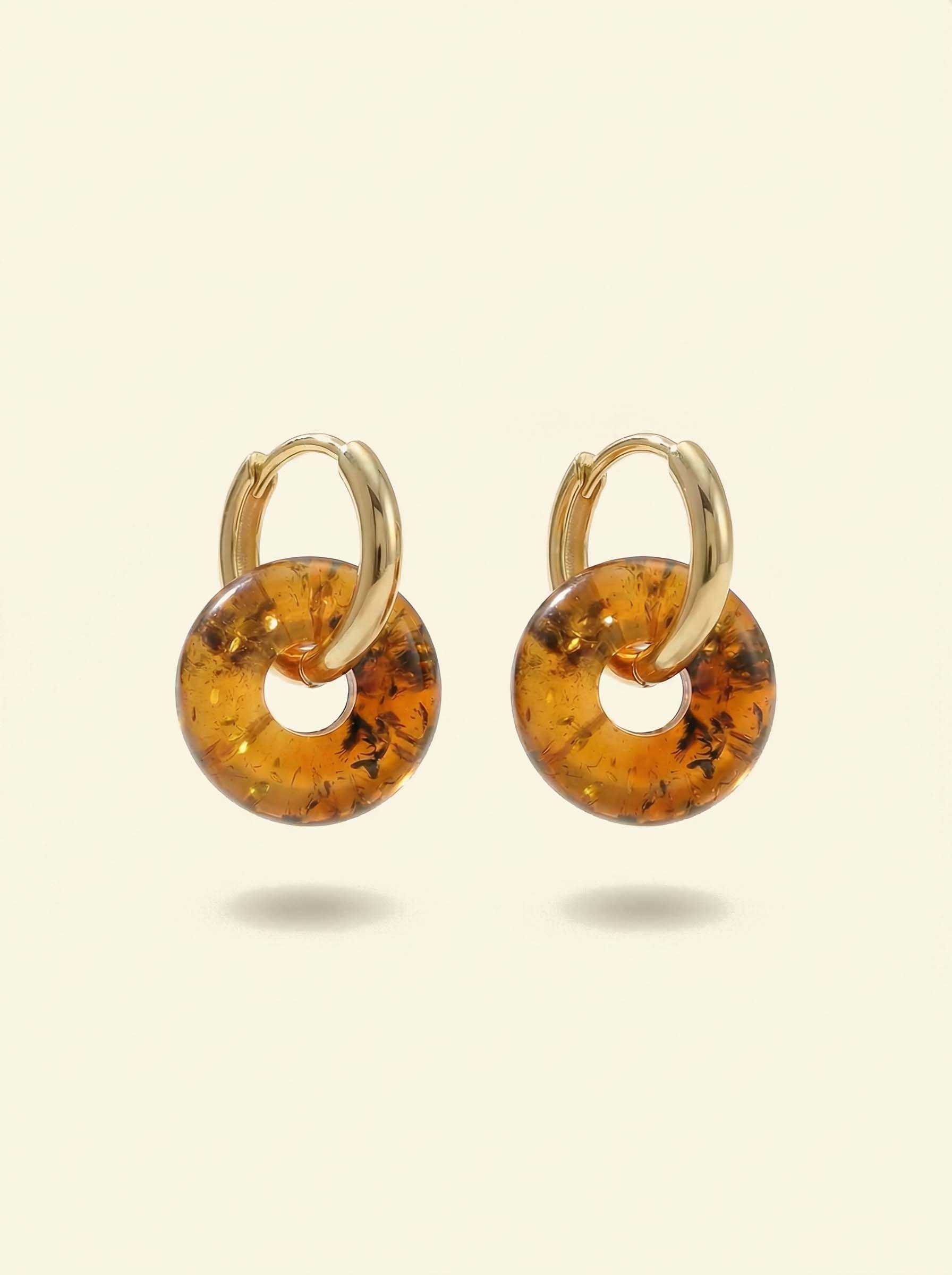 Nida Amber Hoops