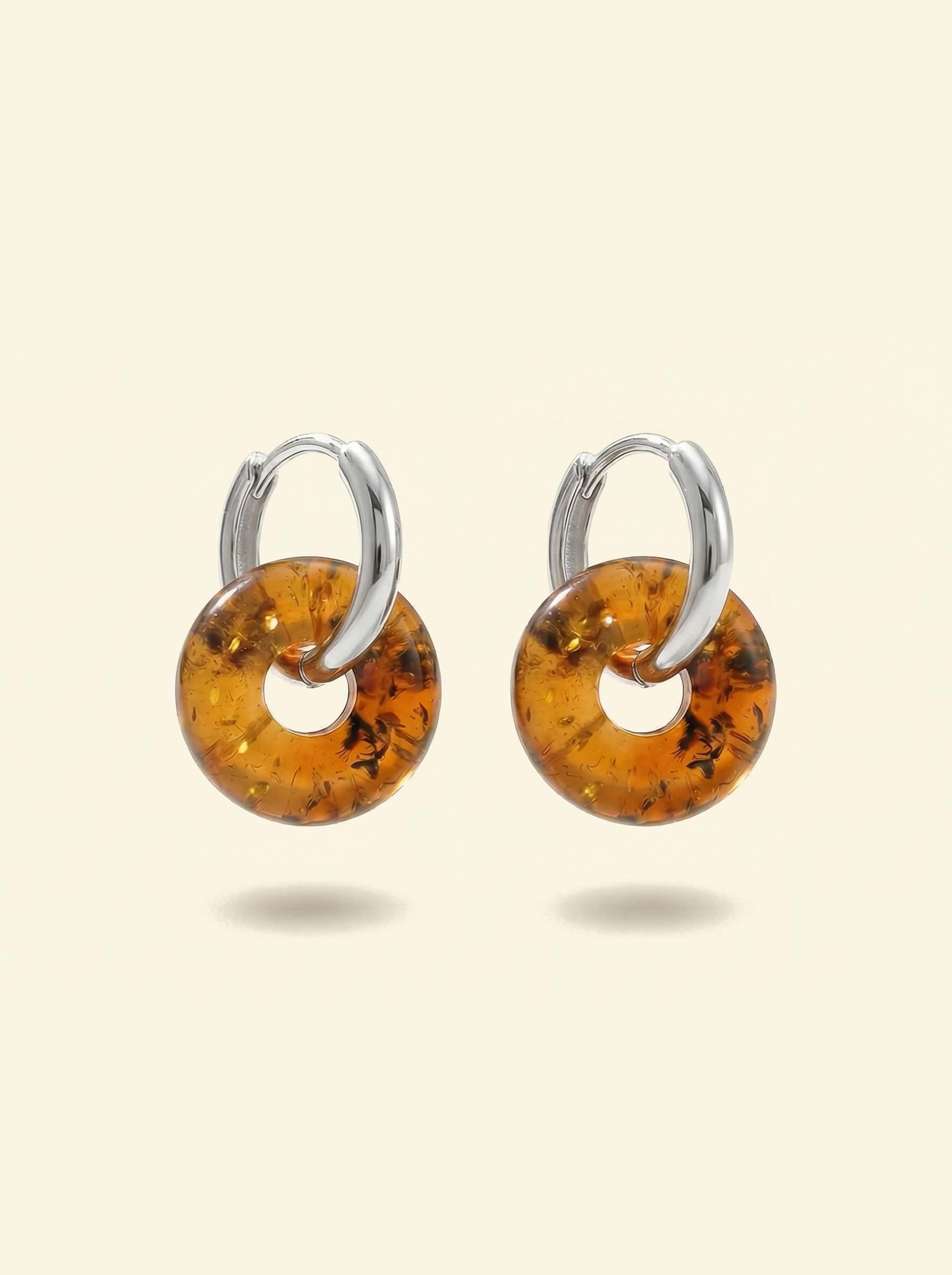 Nida Amber Hoops